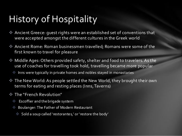 history of hospitality industry ppt history of hospitality law